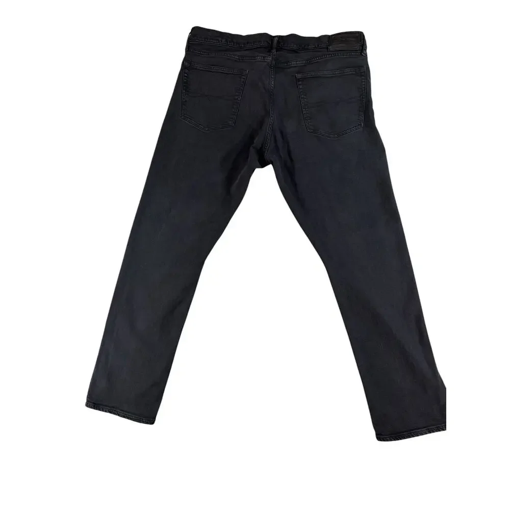 Polo Ralph Lauren Men's Slim Straight Gray Dark Wash Stretch Denim Jeans 36